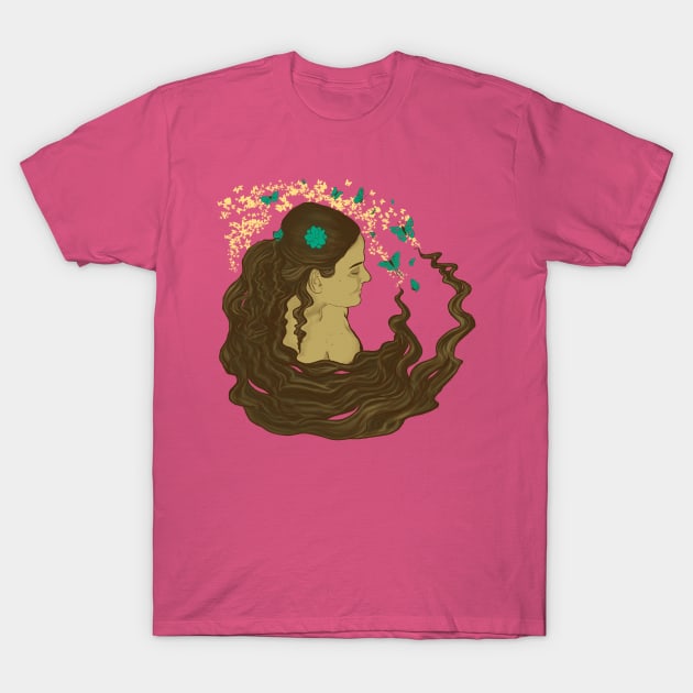 La Dame aux papillons T-Shirt by NanaLeonti